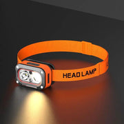 High-Intensity LED Motion-Sensor Headlamp Waterproof Head-Mounted Fishing Light - High-Intensity LED Motion-Sensor Headlamp Waterproof Head-Mounted Fishing Light Orange by China Dropship