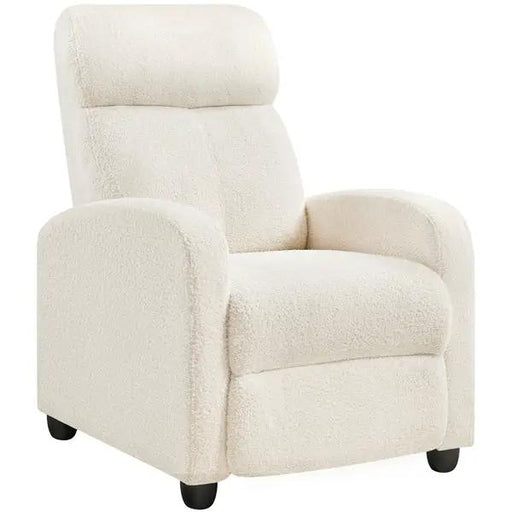 Yaheetech Boucle Recliner Chair – Cozy Ivory Fabric Armchair with Adjustable Footrest Boucle Recliner Chair – Cozy Ivory Fabric Armchair with Adjustable Footrest
