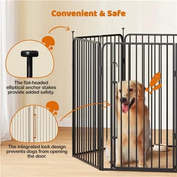 Yaheetech Set of 3 100cm Tall Dog Playpen Panels Pet Fence for Pets Yaheetech 100cm Tall Dog Playpen Panels Set