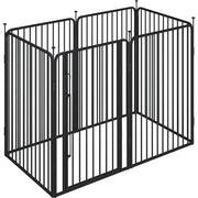 Yaheetech Yaheetech Round Tube Pet Playpen Six Panel Metal Dog Kennel With Lock Yaheetech Round Tube Pet Playpen Six Panel with Lock