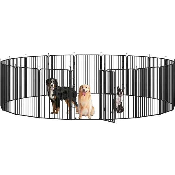 Yaheetech Set of 3 100cm Tall Dog Playpen Panels Pet Fence for Pets Yaheetech 100cm Tall Dog Playpen Panels Set