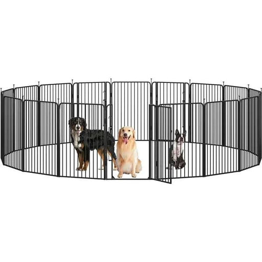Yaheetech Set of 3 100cm Tall Dog Playpen Panels Pet Fence for Pets Yaheetech 100cm Tall Dog Playpen Panels Set
