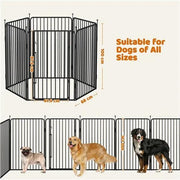 Yaheetech Yaheetech 12 Panel Heavy Duty Iron Dog Playpen Fence With Lock Yaheetech 12 Panel Heavy Duty Iron Dog Playpen