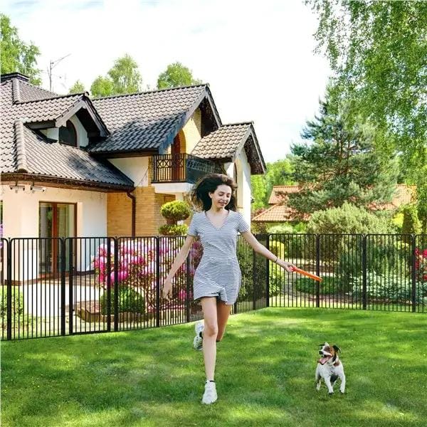 Yaheetech Set of 3 100cm Tall Dog Playpen Panels Pet Fence for Pets Yaheetech 100cm Tall Dog Playpen Panels Set