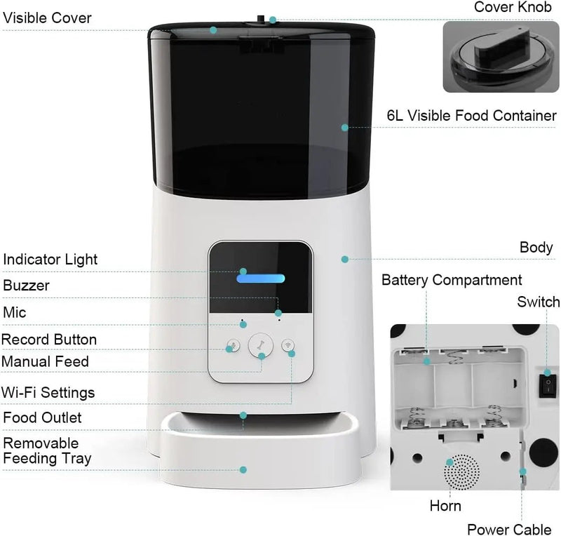 App Controlled Automatic Pet Dog Cat Feeder by salelink.co.nz