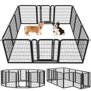 12 Panels Heavy Duty Metal Dog Pen Pet Playpen Pet Fence by Yaheetech