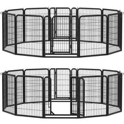 12 Panels Heavy Duty Metal Dog Pen Pet Playpen Pet Fence by Yaheetech