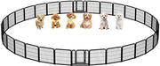 Yaheetech Yaheetech 60cm Tall Dog Playpen Panels With Door Steel Fence Indoor Outdoor Yaheetech 60cm Tall Dog Playpen Panels With Door