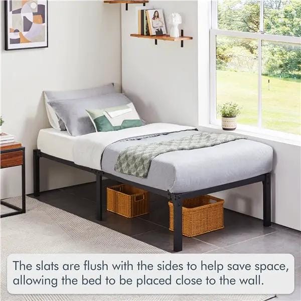 Yaheetech Yaheetech Metal Platform Bed Frame With Heavy Duty Steel Slat Support Yaheetech Metal Platform Bed Frame With Heavy Slats
