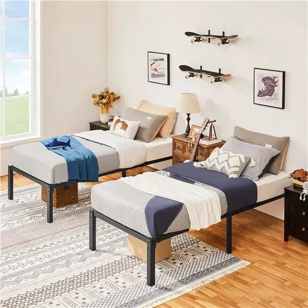 Yaheetech Yaheetech Metal Platform Bed Frame With Heavy Duty Steel Slat Support Yaheetech Metal Platform Bed Frame With Heavy Slats