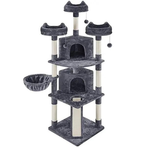 Yaheetech 192cm Large Cat Tree – Multi-Level Cat Tower with Condo, Scratching Posts & Cat-Ear Perches 192cm Large Cat Tree – Multi-Level Cat Tower with Condo, Scratching Posts & Cat-Ear Perches