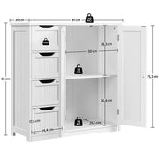 Furniture Organizer for Bathroom Wooden Bathroom Floor Cabinet by Yaheetech