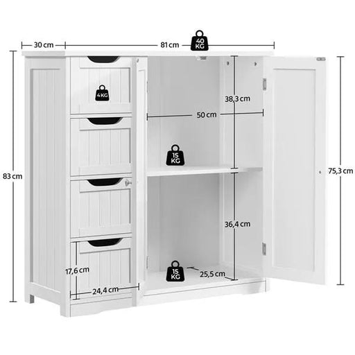 Yaheetech Furniture Organizer for Bathroom Wooden Bathroom Floor Cabinet Furniture Organizer for Bathroom Wooden Bathroom Floor Cabinet