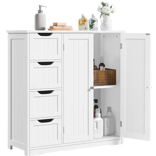 Furniture Organizer for Bathroom Wooden Bathroom Floor Cabinet by Yaheetech