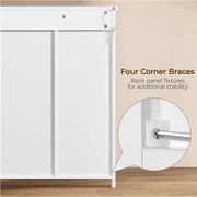 Furniture Organizer for Bathroom Wooden Bathroom Floor Cabinet by Yaheetech