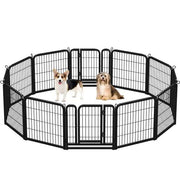 24 Panels Steel Dog Playpen Dog Pen Pet Fence Dog Cat Exercise Barrier by Yaheetech