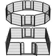 24 Panels Steel Dog Playpen Dog Pen Pet Fence Dog Cat Exercise Barrier by Yaheetech
