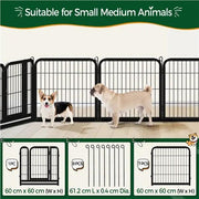 24 Panels Steel Dog Playpen Dog Pen Pet Fence Dog Cat Exercise Barrier by Yaheetech