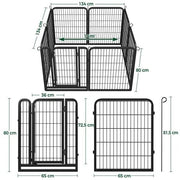 Yaheetech Yaheetech Heavy Duty Steel Expandable Pet Playpen 8 to 32 Panels 80cm Height Yaheetech Steel Expandable Pet Playpen 8 to 32 Panels