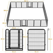 Yaheetech 24 Panels Heavy Duty Dog Pen Playpen Dog Cat Exercise Barrier 24 Panels Heavy Duty Dog Pen Playpen Dog Cat Exercise Barrier
