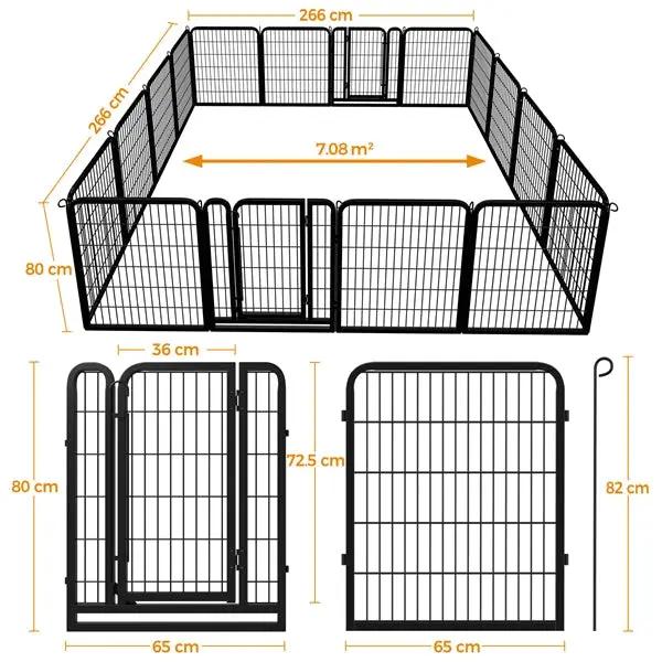 Yaheetech 16 Panels Heavy Duty Dog Pen Playpen Dog Fence 16 Panels Heavy Duty Dog Pen Playpen Dog Fence