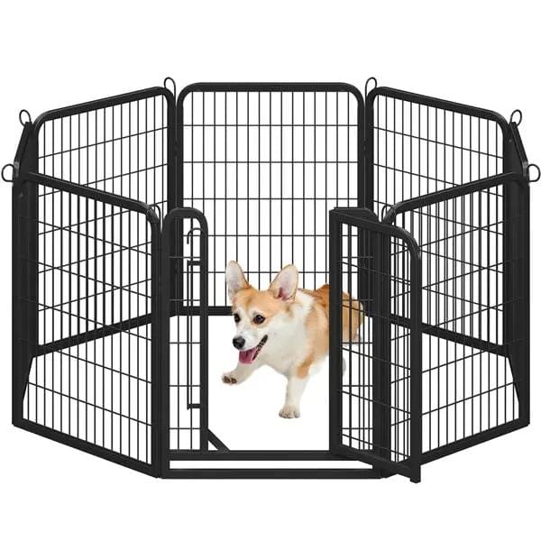 Yaheetech Yaheetech Heavy Duty Steel Expandable Pet Playpen 8 to 32 Panels 80cm Height Yaheetech Steel Expandable Pet Playpen 8 to 32 Panels