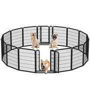 Yaheetech Yaheetech Heavy Duty Steel Expandable Pet Playpen 8 to 32 Panels 80cm Height Yaheetech Steel Expandable Pet Playpen 8 to 32 Panels