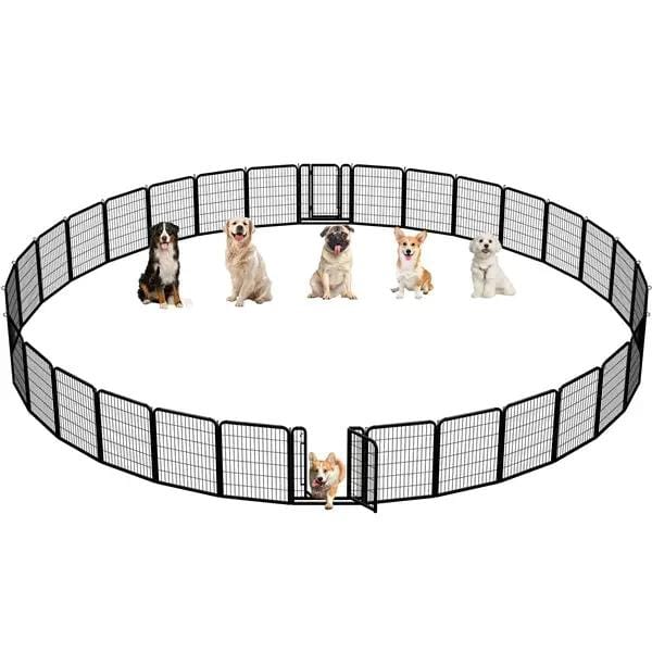 Yaheetech Yaheetech Heavy Duty Steel Expandable Pet Playpen 8 to 32 Panels 80cm Height Yaheetech Steel Expandable Pet Playpen 8 to 32 Panels