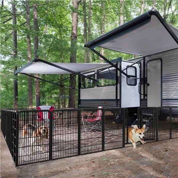 Yaheetech Yaheetech Heavy Duty Steel Expandable Pet Playpen 8 to 32 Panels 80cm Height Yaheetech Steel Expandable Pet Playpen 8 to 32 Panels