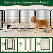 Yaheetech Yaheetech 8 Panel Foldable Metal Dog Pen Exercise Fence for Pets Yaheetech 8 Panel Foldable Metal Dog Pen For Pets