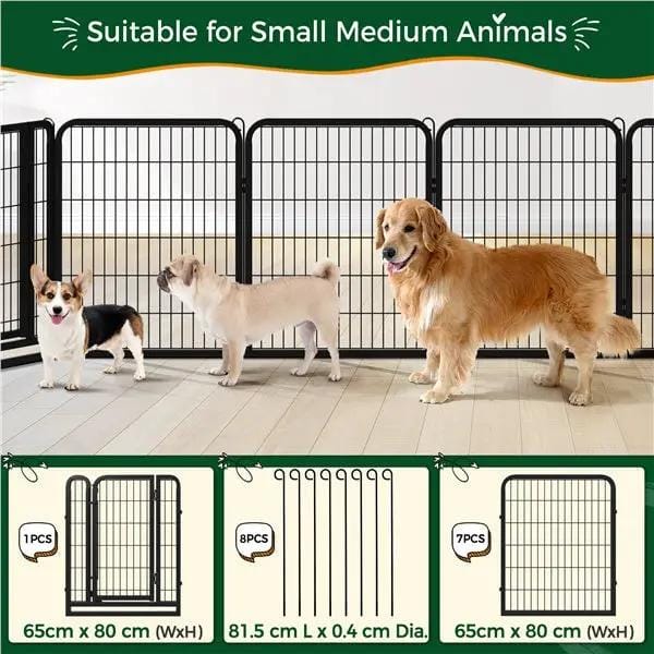Yaheetech Yaheetech 8 Panel Foldable Metal Dog Pen Exercise Fence for Pets Yaheetech 8 Panel Foldable Metal Dog Pen For Pets