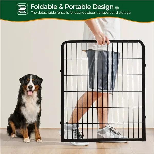 Yaheetech Yaheetech 8 Panel Foldable Metal Dog Pen Exercise Fence for Pets Yaheetech 8 Panel Foldable Metal Dog Pen For Pets