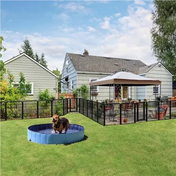 Yaheetech Yaheetech 8 Panel Foldable Metal Dog Pen Exercise Fence for Pets Yaheetech 8 Panel Foldable Metal Dog Pen For Pets