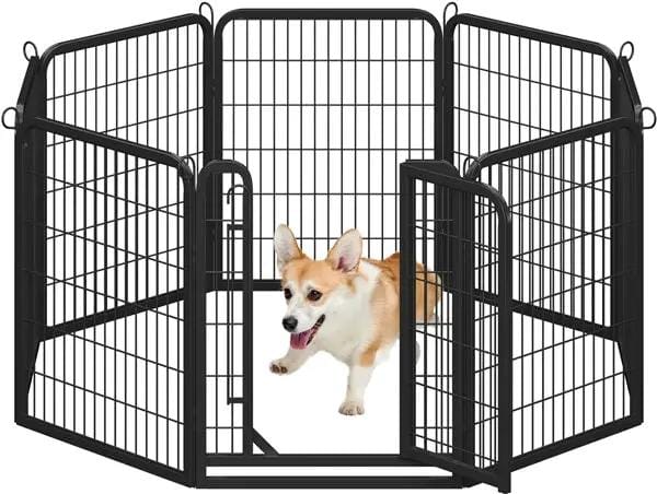 Yaheetech Yaheetech 8 Panel Foldable Metal Dog Pen Exercise Fence for Pets Yaheetech 8 Panel Foldable Metal Dog Pen For Pets