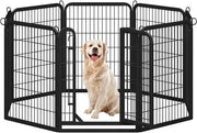 Yaheetech Yaheetech 8 Panel Foldable Metal Dog Pen Exercise Fence for Pets Yaheetech 8 Panel Foldable Metal Dog Pen For Pets