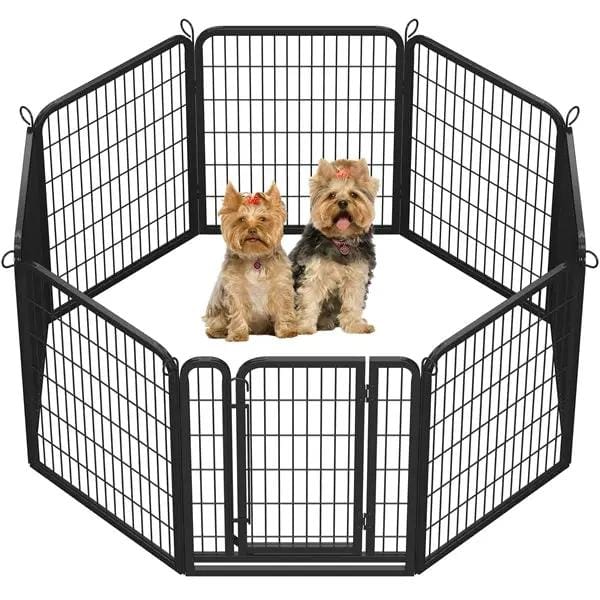 Yaheetech Yaheetech 8 Panel Foldable Metal Dog Pen Exercise Fence for Pets Yaheetech 8 Panel Foldable Metal Dog Pen For Pets
