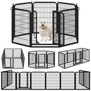 Yaheetech Yaheetech 8 Panel Foldable Metal Dog Pen Exercise Fence for Pets Yaheetech 8 Panel Foldable Metal Dog Pen For Pets