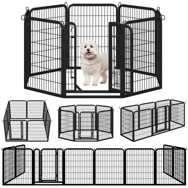 Yaheetech Yaheetech 8 Panel Foldable Metal Dog Pen Exercise Fence for Pets Yaheetech 8 Panel Foldable Metal Dog Pen For Pets