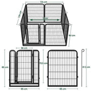 Yaheetech Yaheetech 8 Panel Foldable Metal Dog Pen Exercise Fence for Pets Yaheetech 8 Panel Foldable Metal Dog Pen For Pets