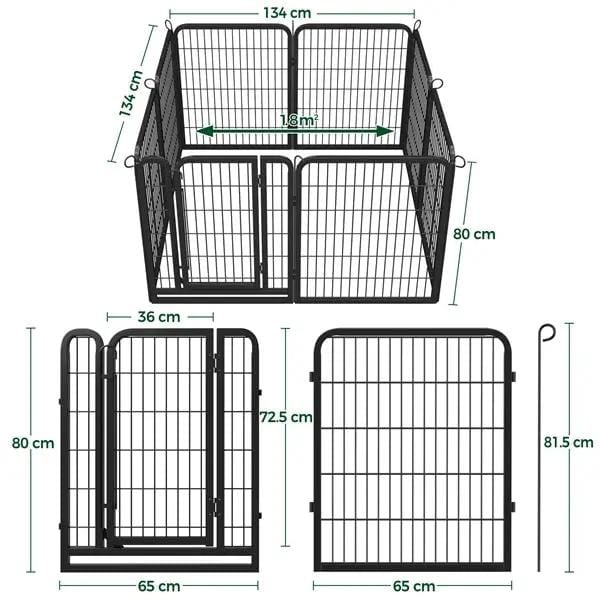Yaheetech Yaheetech 8 Panel Foldable Metal Dog Pen Exercise Fence for Pets Yaheetech 8 Panel Foldable Metal Dog Pen For Pets