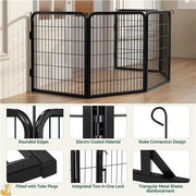 Yaheetech Yaheetech 8 Panel Foldable Metal Dog Pen Exercise Fence for Pets Yaheetech 8 Panel Foldable Metal Dog Pen For Pets