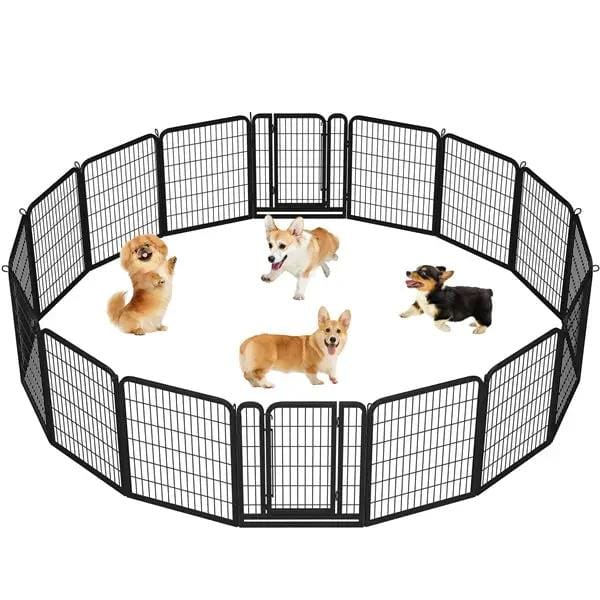Yaheetech Yaheetech 16 Panel Steel Dog Playpen Outdoor Indoor Enclosure With Gate Yaheetech 16 Panel Steel Dog Playpen With Gate