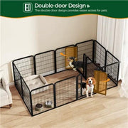 Yaheetech Yaheetech 16 Panel Steel Dog Playpen Outdoor Indoor Enclosure With Gate Yaheetech 16 Panel Steel Dog Playpen With Gate