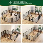 Yaheetech Yaheetech 16 Panel Steel Dog Playpen Outdoor Indoor Enclosure With Gate Yaheetech 16 Panel Steel Dog Playpen With Gate