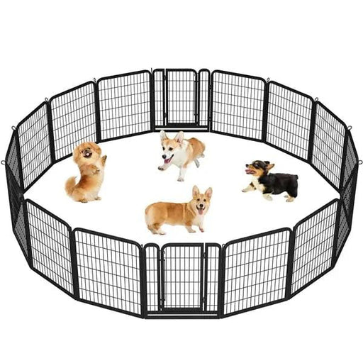 Yaheetech Yaheetech 16 Panel Steel Dog Playpen Outdoor Indoor Enclosure With Gate Yaheetech 16 Panel Steel Dog Playpen With Gate
