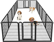 Yaheetech Yaheetech 16 Panel Steel Dog Playpen Outdoor Indoor Enclosure With Gate Yaheetech 16 Panel Steel Dog Playpen With Gate