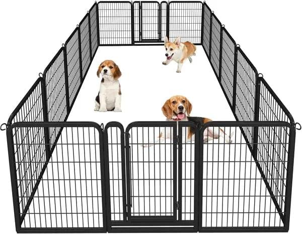 Yaheetech Yaheetech 16 Panel Steel Dog Playpen Outdoor Indoor Enclosure With Gate Yaheetech 16 Panel Steel Dog Playpen With Gate
