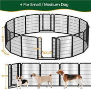 Yaheetech Yaheetech 16 Panel Steel Dog Playpen Outdoor Indoor Enclosure With Gate Yaheetech 16 Panel Steel Dog Playpen With Gate