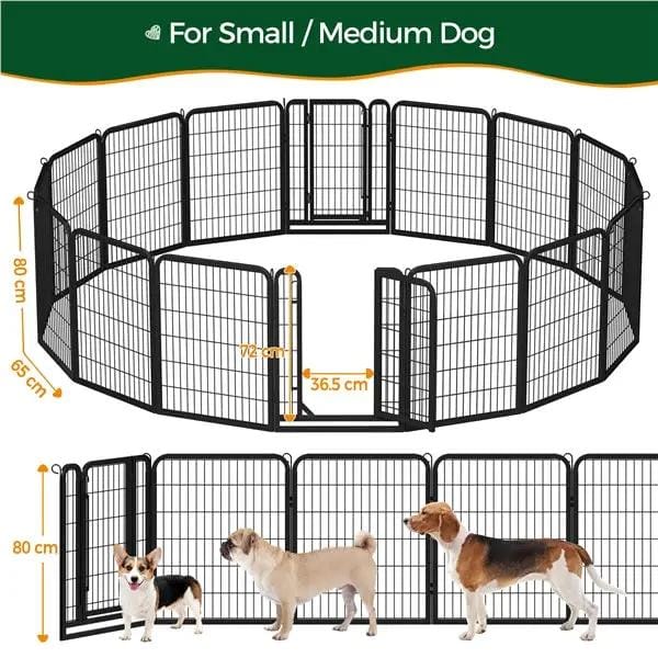 Yaheetech Yaheetech 16 Panel Steel Dog Playpen Outdoor Indoor Enclosure With Gate Yaheetech 16 Panel Steel Dog Playpen With Gate
