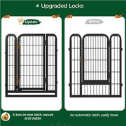Yaheetech Yaheetech 16 Panel Steel Dog Playpen Outdoor Indoor Enclosure With Gate Yaheetech 16 Panel Steel Dog Playpen With Gate